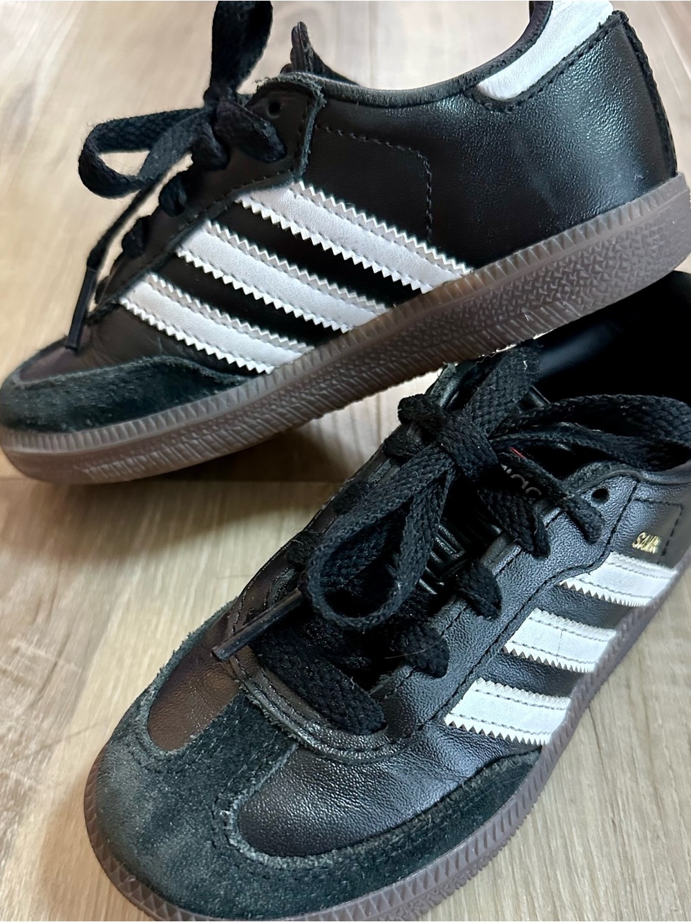 adidas Samba OG Kids Sneakers Black White Gum Size 9.5K Excellent condition